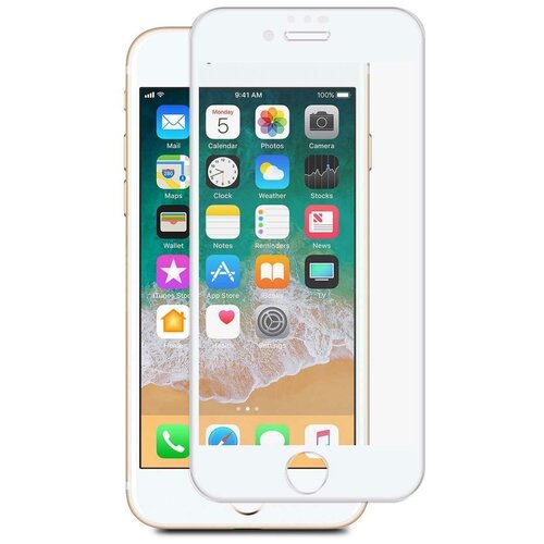 Защитное стекло 3D для iPhone 6/7/8, белое iBest