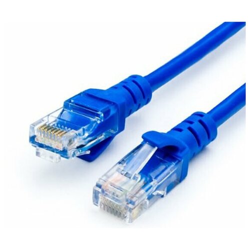 Сетевой кабель ATcom RJ45 CAT-5e UTP 5m Blue АТ9163