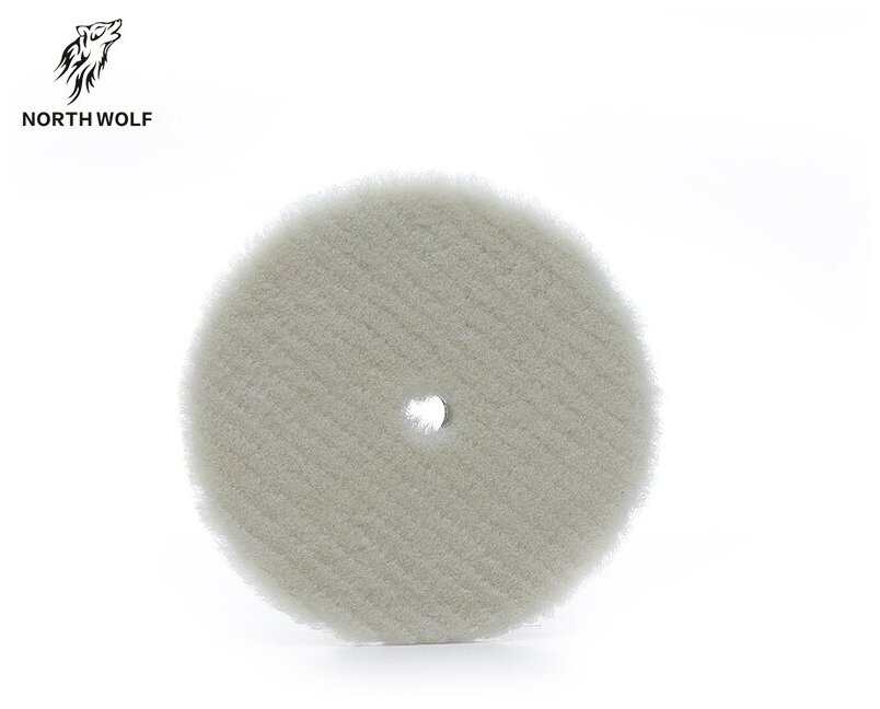 Полировальный меховой стриженный мех 125мм Stripe wool buffing pad