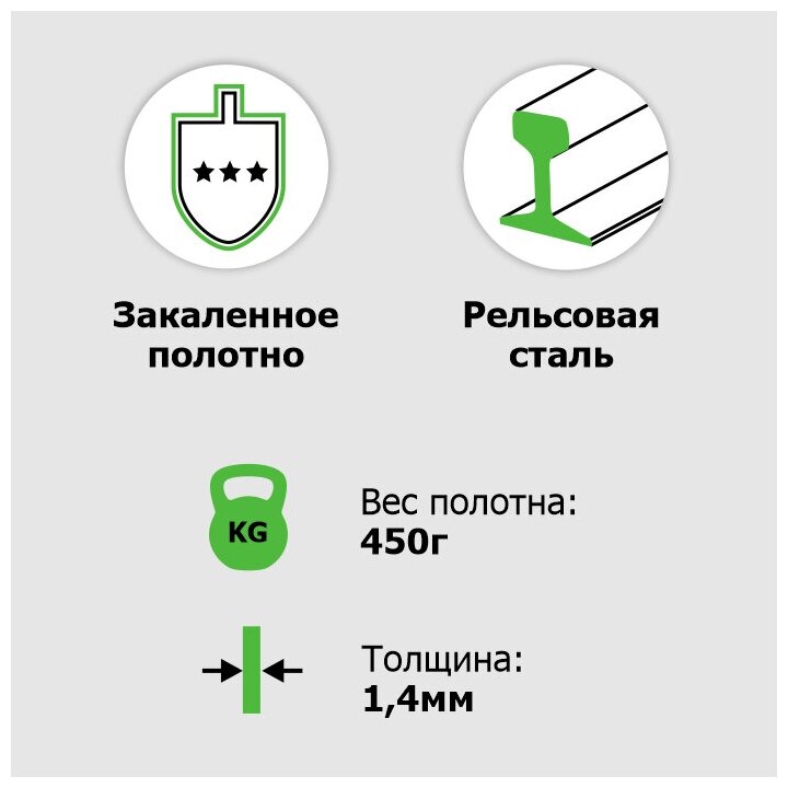 Лопата садовая штыковая ЛД рельсовая сталь `Урожайная сотка` женская с ребрами жесткости без черенка