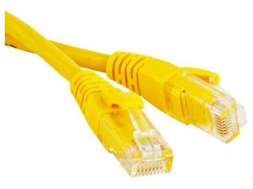 Патч-корд UTP CAT5e 0.25м Cablexpert PP12-0.25M/Y RJ-45 кабель - жёлтый