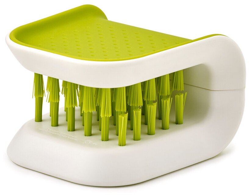 Щетка для мытья и чистки столовых приборов и ножей, зеленая - фотография № 1