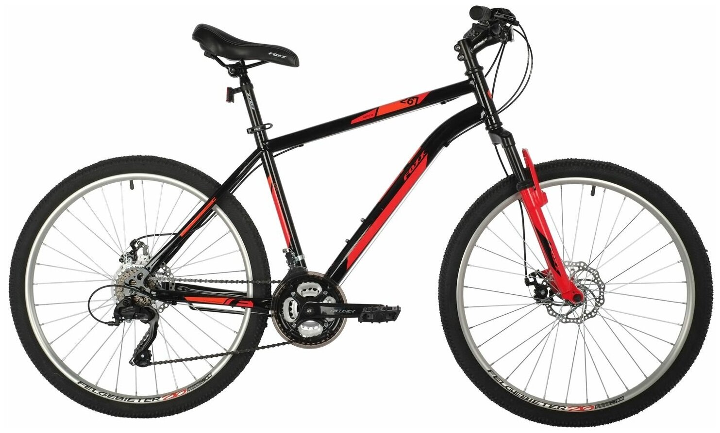 Велосипед Foxx Aztec (2021) горный рам.:14" кол.:26" черный 17кг (26SHV.AZTEC.16BK1) - фото №1