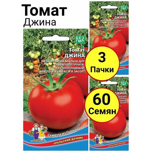 Томат Джина 20 семечек, Уральский дачник - 3 пачки томат ультраскороспелый 20 семечек уральский дачник 3 пачки