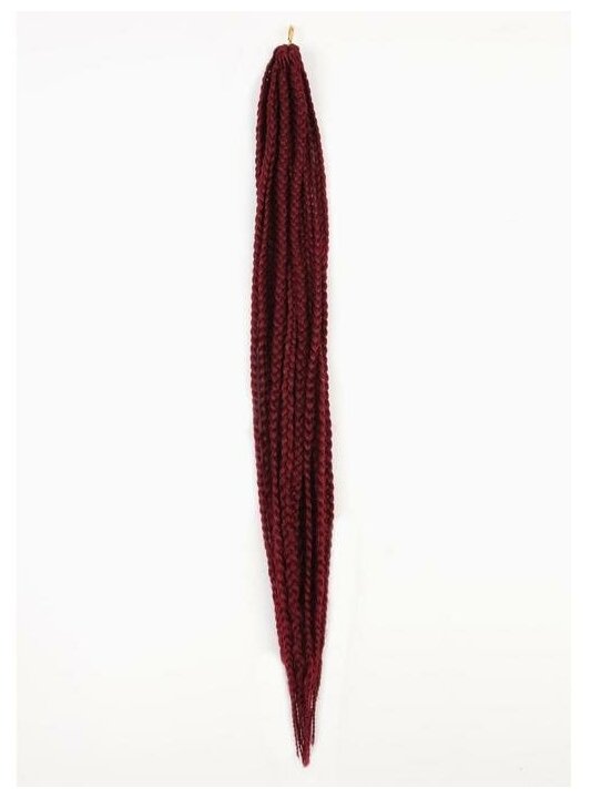 Косы для афрорезинок, 60 см, 15 прядей (CE), цвет бордовый(#118) - фотография № 1