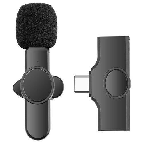 Микрофон беспроводной 24 ГГц для телефонаПК с зажимом для воротника трансмиттером и кабелем Type-C 49900₽