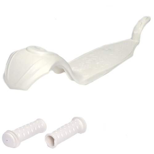 Запчасти для самоката, аксессуары для самоката детского трехколесного Buggy Boom Alfa Mini R, накладка и цветные ручки (белый)