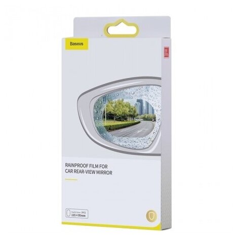 Пленка Антидождь на зеркало 135*95мм Baseus Rainproof Film Oval (SGFY-C02)