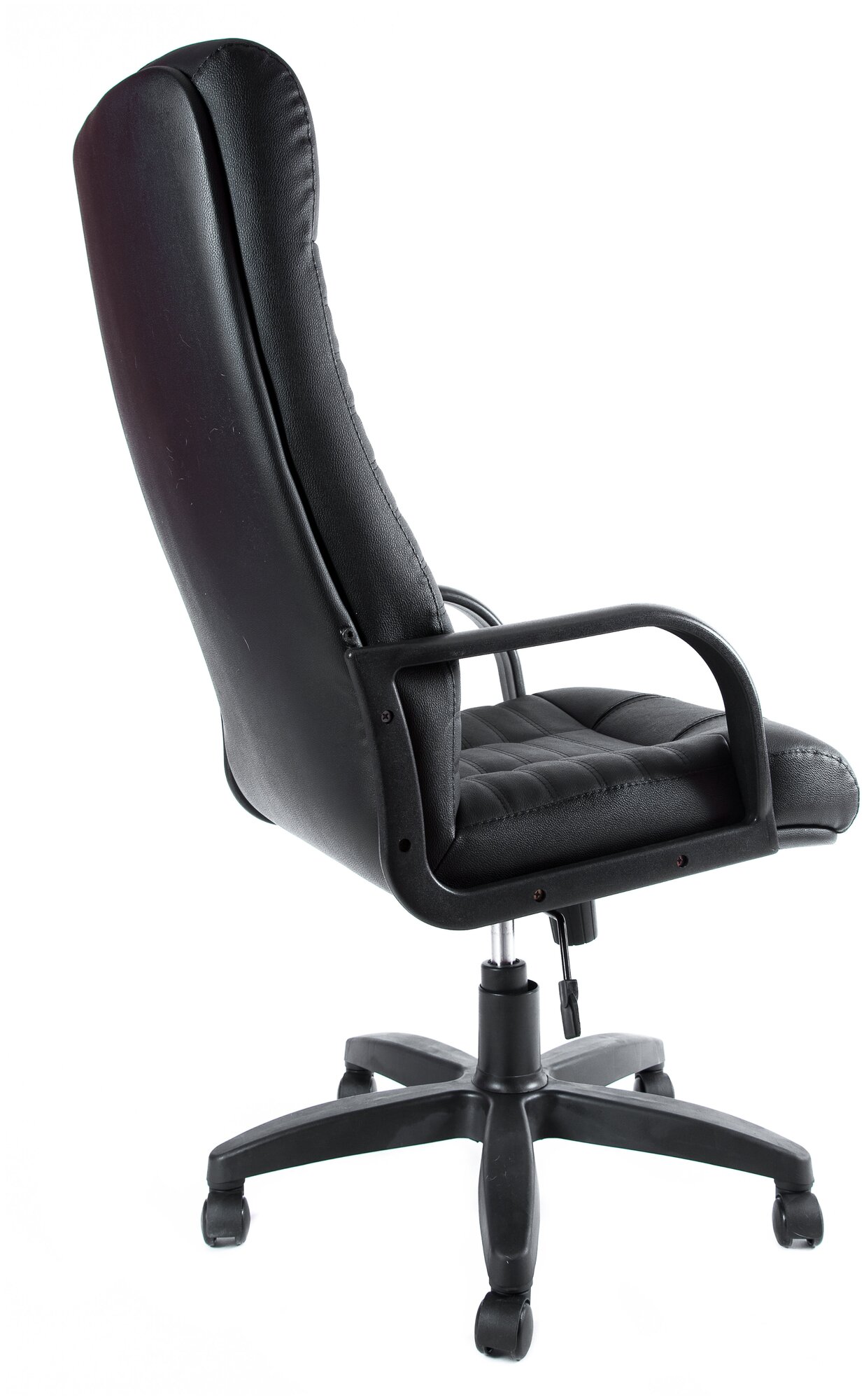 Компьютерное кресло Евростиль Атлант офисное, обивка: натуральная кожа, цвет: черный