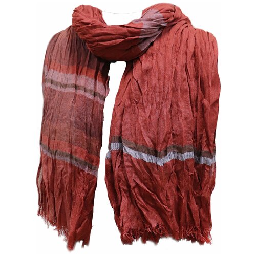 Шарф Crystel Eden,180х50 см, коричневый, красный шарф crystel eden красный коричневый