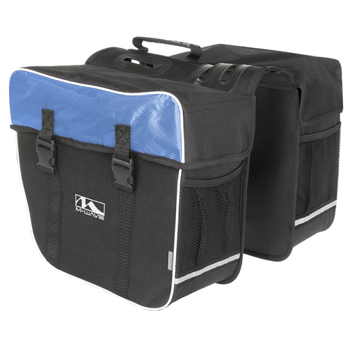 фото Велосумка на багажник m-wave amsterdam double 30l black/blue