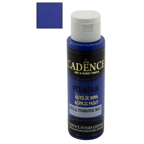Акриловая краска Cadence Premium Acrylic Paint, 70 мл. Ultramarine Blue-0253