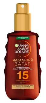 Garnier AMBRE SOLAIRE Интенсивный загар Масло-спрей SPF15 150мл (Garnier, ) - фото №9