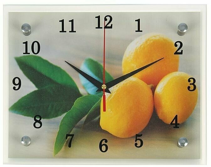 Часы настенные, серия: Кухня, "Лимонный аромат", 20х25 см 1251846