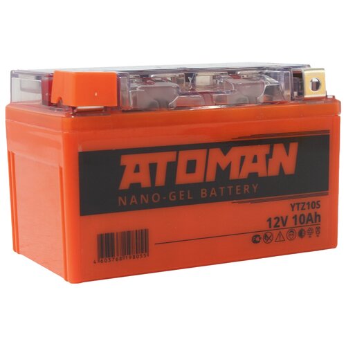 Аккумулятор Мото ATOMAN Nano Gel 12V 10Ah (YTZ10S) прямая полярность