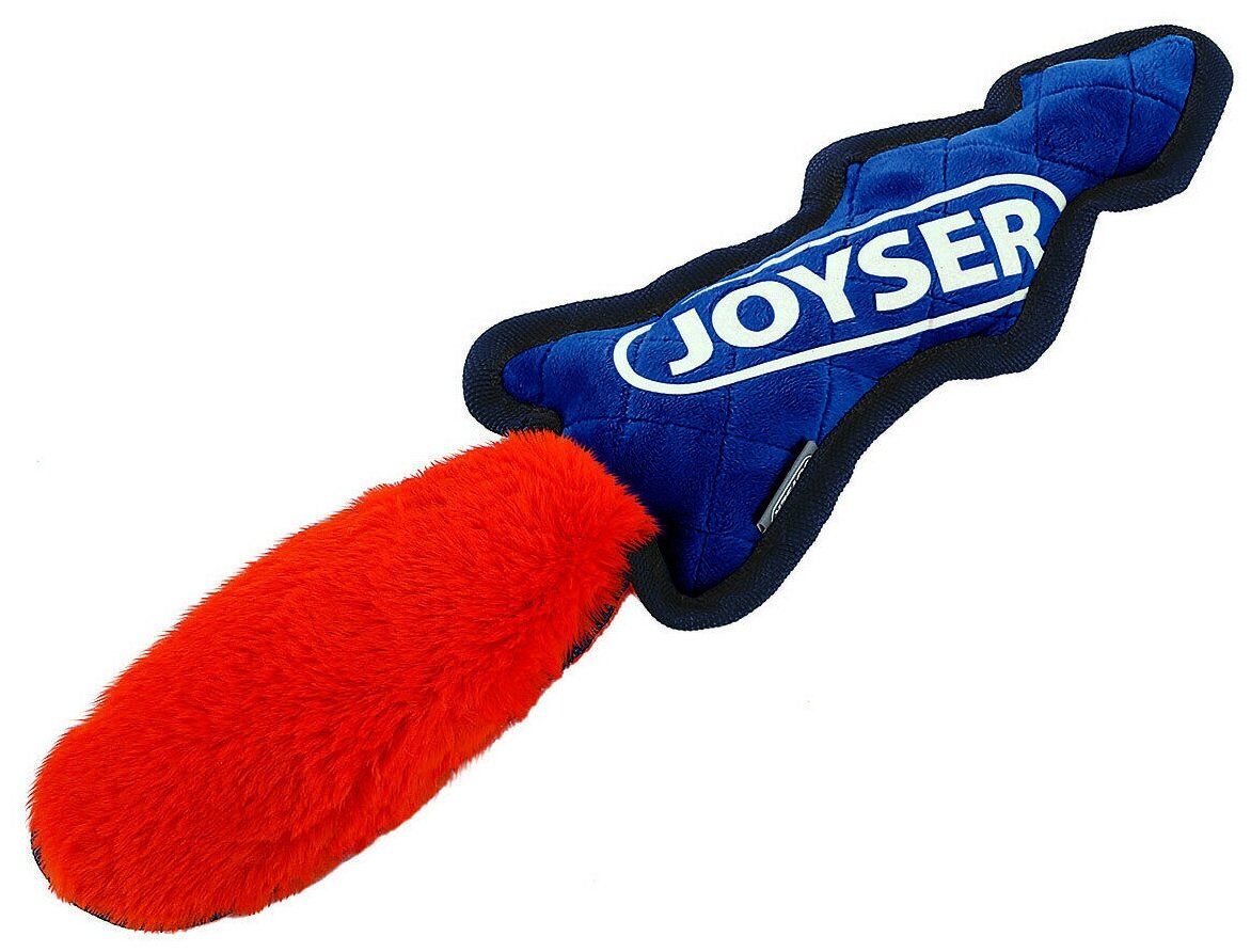 Игрушка для собак JOYSER Slimmy Plush Шкура лисы из плюша с пищалкой S/M синяя с оранжевым, 38 см - фотография № 1