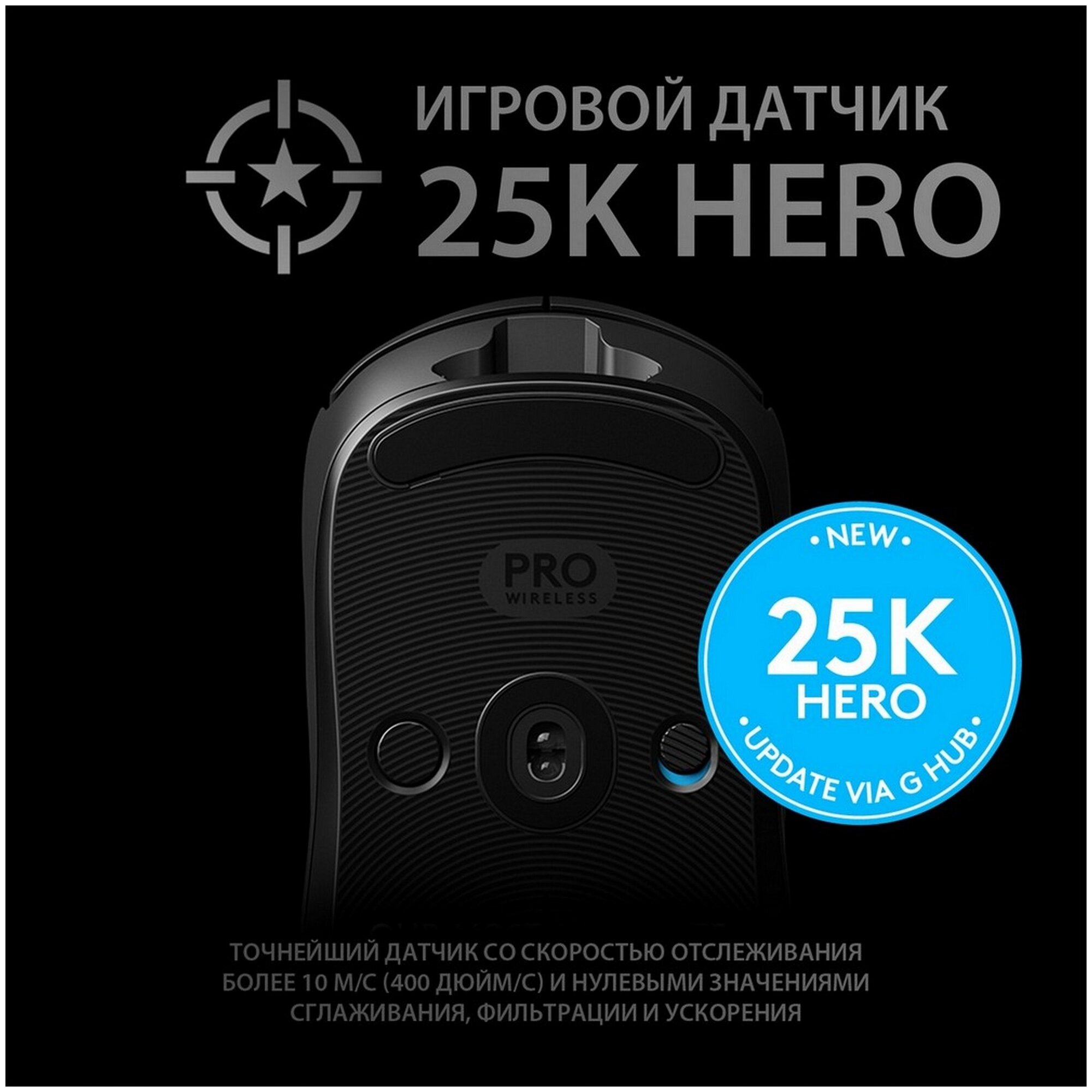 Беспроводная игровая мышь Logitech G Pro Wireless, black