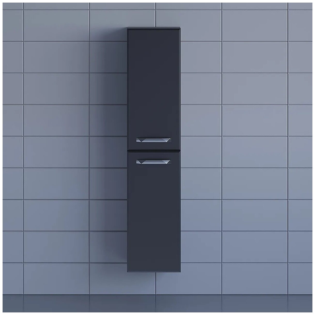 Шкаф-пенал для ванной комнаты Uperwood Foster 36*30*160 см, подвесной, черный