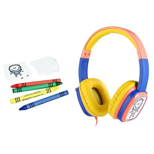 Harper Детские наушники Harper KIDS HN-302 проводные накладные до 85 дБ 35 мм оранжево-синие 174000₽