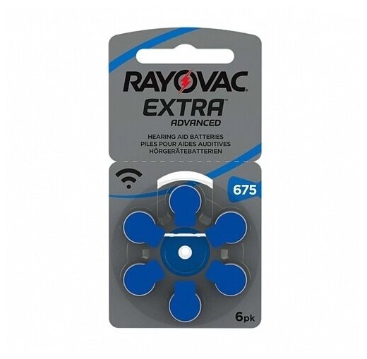 Батарейки для слуховых аппаратов Rayovac Extra 675 (6 шт)