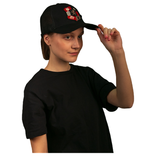 фото Бейсболка jane flo летняя, размер m(50-52), черный