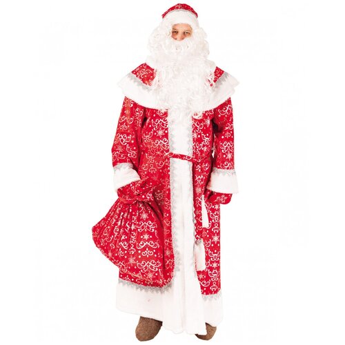 Карнавальный костюм Мороз Иванович (8522) 54-56 карнавальный костюм дед мороз велюр тиснение р 54 56 цвет красный