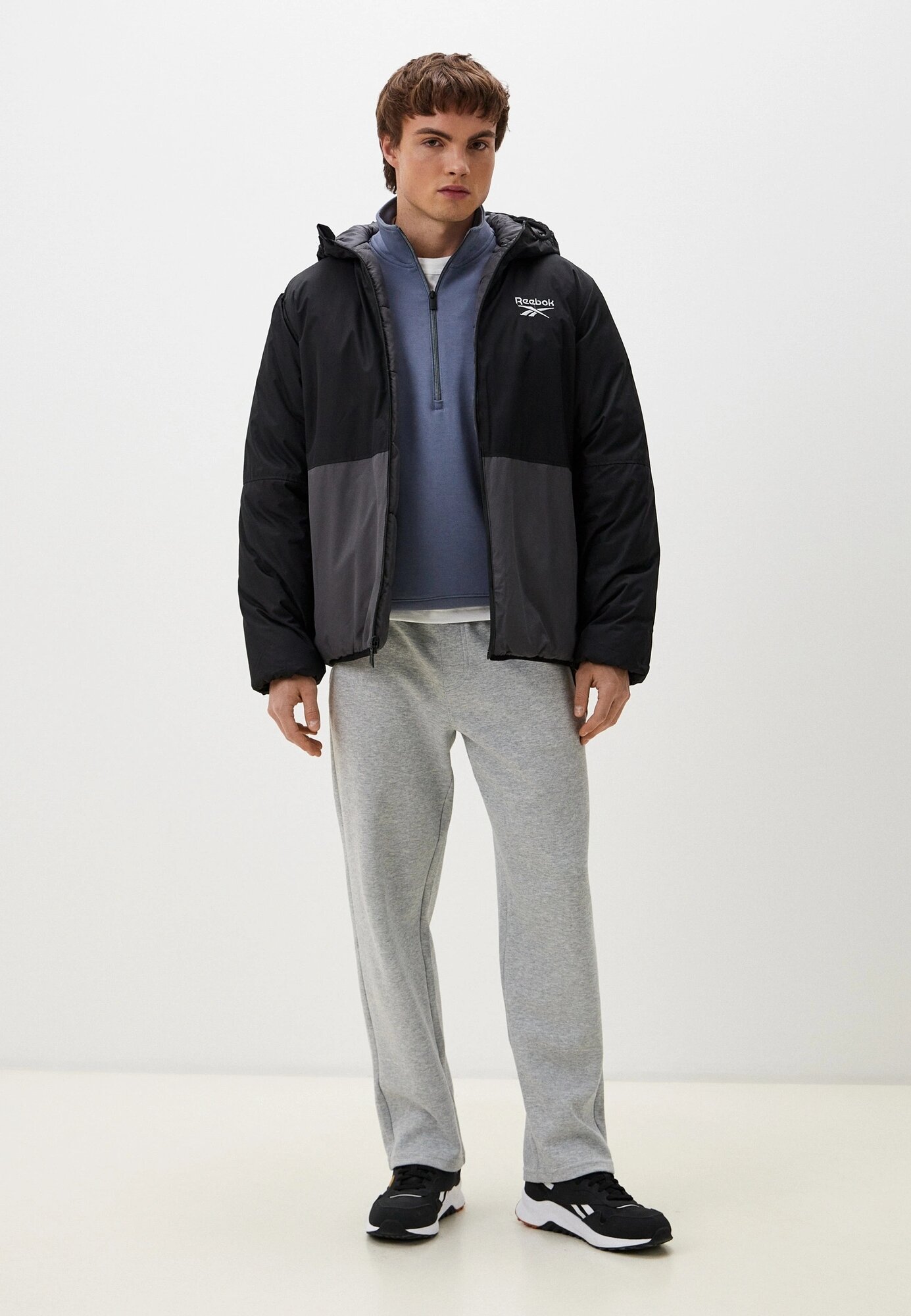 Куртка Reebok reversible, размер XL INT, серый — фото 1