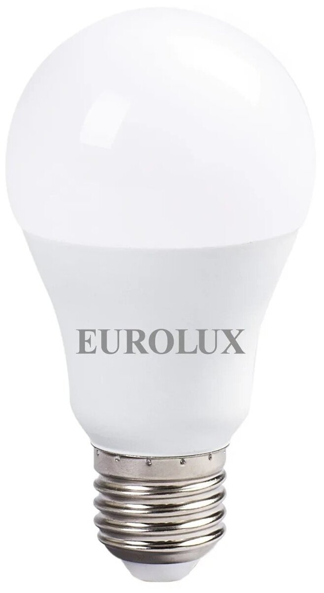 Лампа светодиодная LL-E-A60-15W-230-6K-E27 (груша, 15Вт, холод, Е27) Eurolux