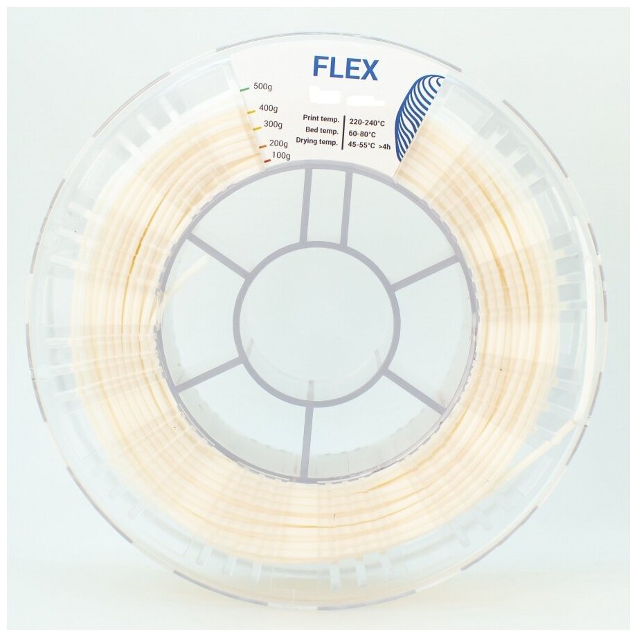 Катушка FLEX пластик REC 1.75 мм (500 гр) белый