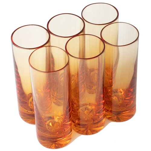 Набор рюмок Хот Шот ГХЗ 60 мл, 6 шт, оранжевый набор стаканов для виски гусь хрустальный стекольный завод эдем 310 мл 6 шт