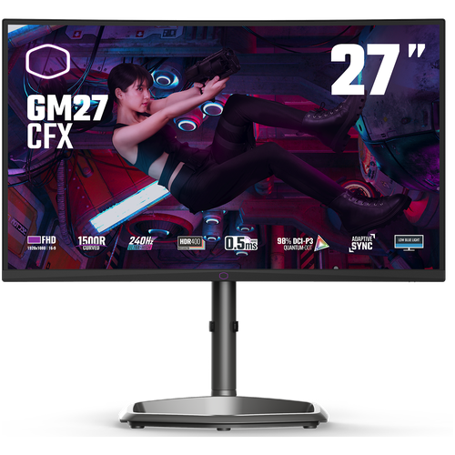 27 Монитор Cooler Master GM27-CFX, 1920x1080, 240 Гц, *VA, черный