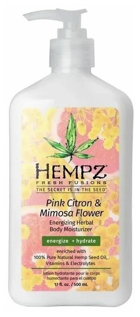 Молочко Hempz Pink Citron & Mamoza Flower Energizing Herbal Body Moisturizer, 500 ил
