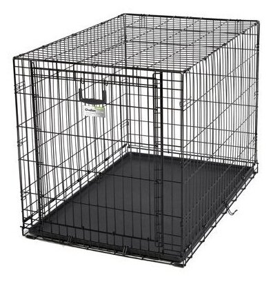 Клетка MidWest Ovation для собак 95х59х64h см, с торцевой вертикально-откидной дверью, черная - фотография № 4