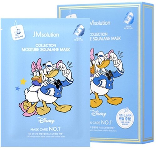 JM Solution Увлажняющая сквалановая маска для лица Disney Collection Moisture Squalane Mask, (10шт + стикеры)