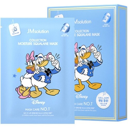 JM Solution Увлажняющая сквалановая маска для лица Disney Collection Moisture Squalane Mask, (10шт + стикеры)