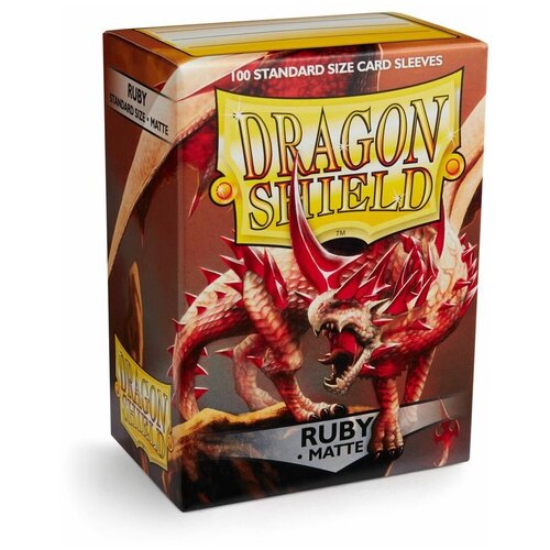 Протекторы Dragon Shield 100 шт. мат. рубиновые протекторы dragon shield медные 100 шт для карт mtg pokemon