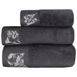 Комплект махровых полотенец Bellehome Айрон с вышивкой Wild Animals набор полотенец, 3шт ( 50x70, 50x100, 70x140) - изображение
