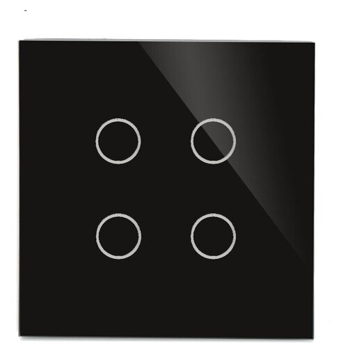 Новый самый мощный на 2000вт Умный выключатель для Алисы без нуля и С нулем 2в1 на 4 группы света WIFI RF черный с двойным конденсатором в комплекте 229000₽