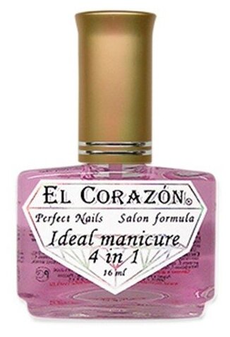EL Corazon Базовое и верхнее покрытие Ideal manicure 4 in 1, прозрачный, 16 мл