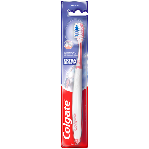 Зубная щетка Colgate Extra Density, жесткая, розовый