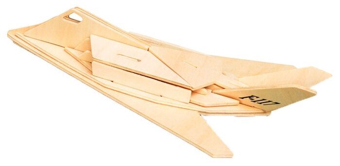 Сборная деревянная модель Чудо-дерево Самолет F-117