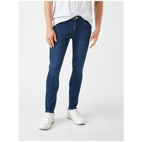 фото Брюки-джинсы koton men, 2sam40198bd, цвет: indigo, размер: 34 32