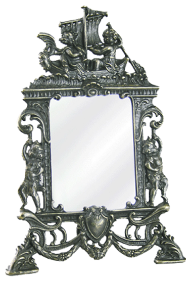 Зеркало настольное Alberti Livio Ангелы под бронзу