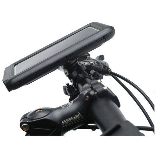 Велосипедный держатель для телефона водонепроницаемый с креплением на руль черный 992₽