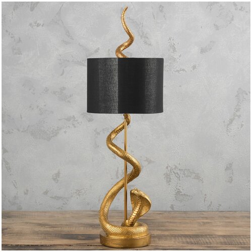 Настольная лампа с абажуром Table Lamp Kaara Gold/Black