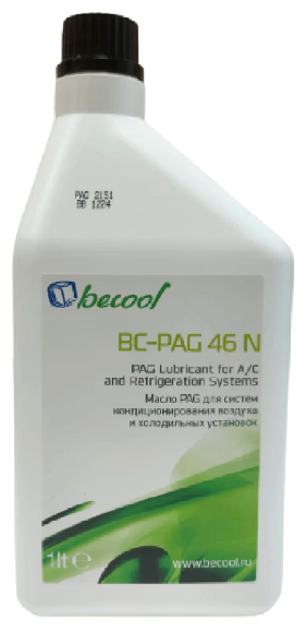 Масло Becool PAG 46 N для систем кондиционирования воздуха в автомобиле, 1л. Для хладагента R 134a. Арт. 081057