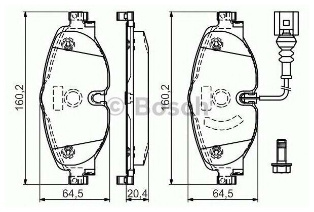 BOSCH колодки тормозные дисковые ПЕР 0986494660