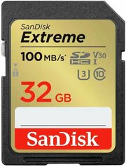 Карта памяти SanDisk Extreme 32GB 100MB/s Class 10 UHS-I (SDSDXVT-032G-GNCIN)