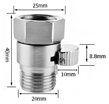 Кран тонкой настройки 1/2'-1/2' FM мини - фотография № 4