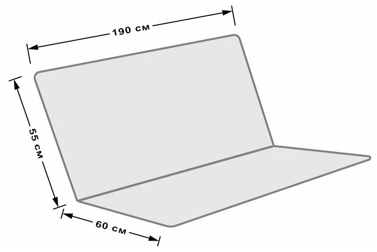 Сиденье для качелей садовых 1900x550/600 мм. (оксфорд 600, цифра), Tplus - фотография № 2